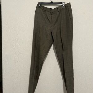 Reaction Kenneth Cole Black Gray Plaid Business Workwear Pant Size 34x34